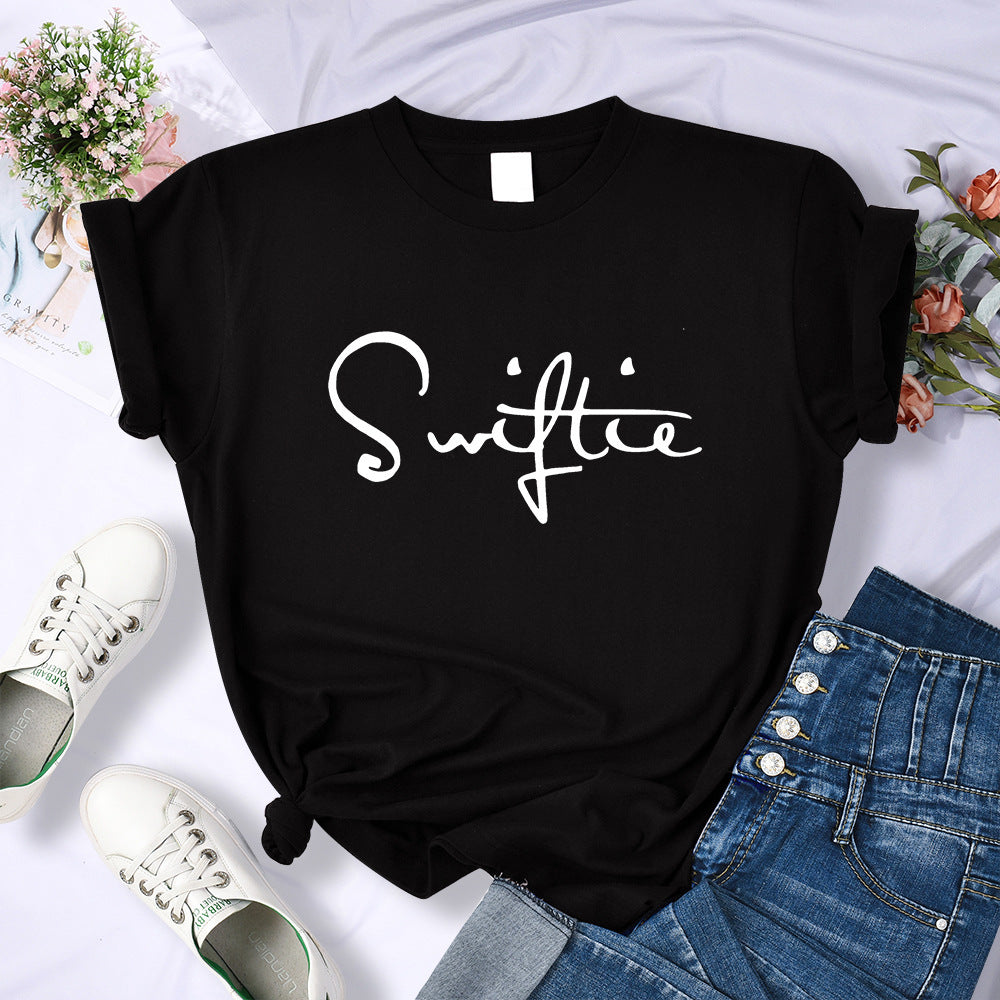 Retro Printed T-shirt Women's Summer Fashion